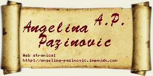 Angelina Pažinović vizit kartica